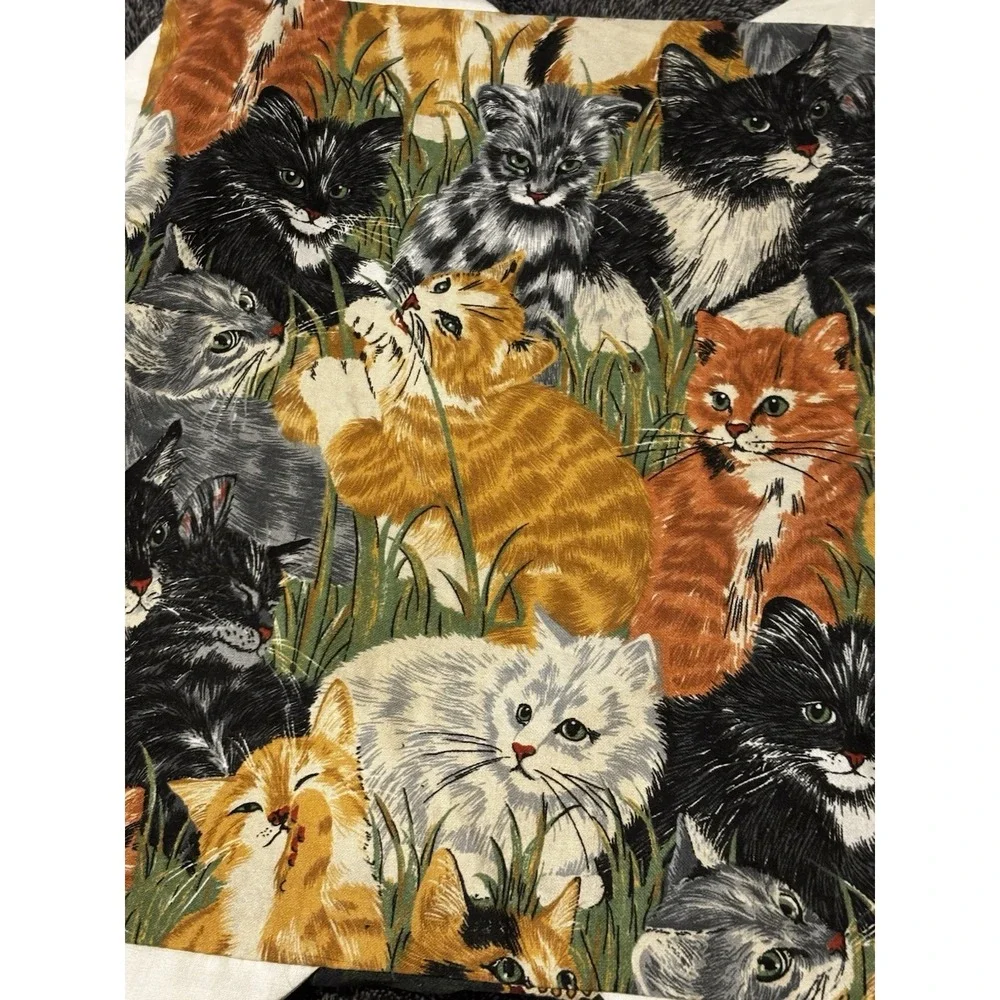 Purfect Kitty Home Made Vintage Cats On A Pillow Case - No Pillow